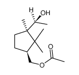((1S,3R)-3-((S)-1-hydroxyethyl)-2,2,3-trimethylcyclopentyl)methyl acetate结构式