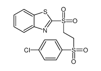 2-[2-(4-chlorophenyl)sulfonylethylsulfonyl]-1,3-benzothiazole Structure