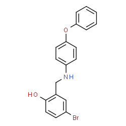 4-BROMO-2-[(4-PHENOXYANILINO)METHYL]BENZENOL结构式
