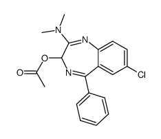 3-Acetoxy-7-chloro-2-dimethylamino-5-phenyl-3H-1,4-benzodiazepine结构式