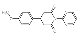 4-(4-methoxyphenyl)-1-pyrimidin-2-yl-piperidine-2,6-dione结构式