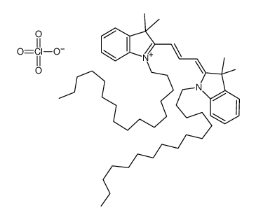 高氯酸1,1’-二(十六烷基)-3,3,3’,3’-四甲基吲哚碳菁结构式
