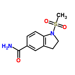 1-(Methylsulfonyl)-5-indolinecarboxamide Structure