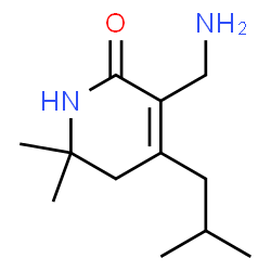 2(1H)-Pyridone,3-(aminomethyl)-5,6-dihydro-4-isobutyl-6,6-dimethyl-(8CI) Structure