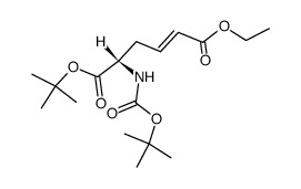 6-tert-butyl 1-ethyl 5-((tert-butoxycarbonyl)amino)hex-2-enedioate Structure