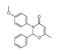 3-p-methoxyphenyl-6-methyl-2-phenyl-1,3-oxazin-4-one Structure