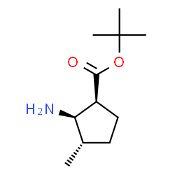 Cyclopentanecarboxylic acid, 2-amino-3-methyl-, 1,1-dimethylethyl ester, (1S,2R,3S)- (9CI)结构式