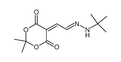 5-(1,2-diaza-1-t-butylbutadien-4-ylidene)-2,2-dimethyl-1,3-dioxan-4,6-dione结构式