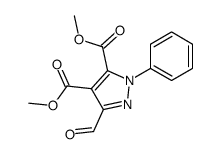 dimethyl 5-formyl-2-phenylpyrazole-3,4-dicarboxylate Structure