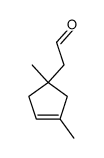 2-(1,3-dimethylcyclopent-3-en-1-yl)acetaldehyde结构式