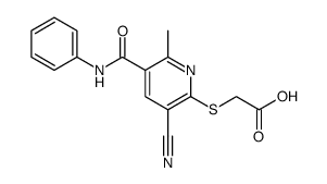 Acetic acid, 2-[[3-cyano-6-methyl-5-[(phenylamino)carbonyl]-2-pyridinyl]thio] picture