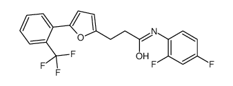 N-(2,4-Difluorophenyl)-3-{5-[2-(trifluoromethyl)phenyl]-2-furyl}p ropanamide Structure