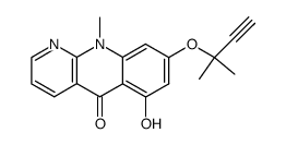 8-(1',1'-dimethylprop-2-ynyloxy)-6-hydroxy-10-methylbenzo(b)(1,8)naphthyridin-5(10H)-one结构式