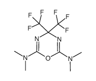 2,6-Bis(dimethylamino)-4,4-bis(trifluormethyl)-4H-1,3,5-oxadiazin结构式