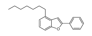 4-HEPTYL-2-PHENYLBENZOFURAN Structure