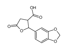 2-(1,3-benzodioxol-5-yl)-5-oxo-tetrahydrofuran-3-carboxylic acid Structure