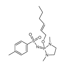 (E)-N-(2-hex-2-enyloxy-1,3-dimethyl-2λ5-[1,3,2]diazaphospholidin-2-ylidene)-4-methyl-benzenesulfonamide Structure
