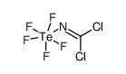 ((dichloromethylene)amino)pentafluorotellurium Structure