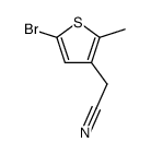 2-(5-bromo-2-methylthiophen-3-yl)acetonitrile Structure