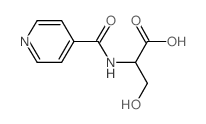 3-Hydroxy-2-[(pyridine-4-carbonyl)-amino]-propionic acid Structure