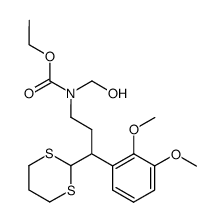 N-(Carboethoxy)-3-(1,3-dithian-2-yl)-3-(2,3-dimethoxyphenyl)-N-(hydroxymethyl)propylamine Structure
