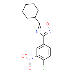 3-(4-CHLORO-3-NITRO-PHENYL)-5-CYCLOHEXYL-[1,2,4]OXADIAZOLE结构式