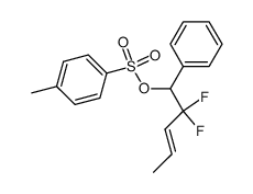 Toluene-4-sulfonic acid (E)-2,2-difluoro-1-phenyl-pent-3-enyl ester结构式