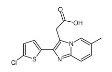 2-[2-(5-chlorothiophen-2-yl)-6-methylimidazo[1,2-a]pyridin-3-yl]acetic acid Structure