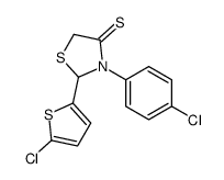 3-(4-chlorophenyl)-2-(5-chlorothiophen-2-yl)-1,3-thiazolidine-4-thione Structure