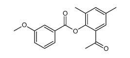 (2-acetyl-4,6-dimethylphenyl) 3-methoxybenzoate结构式