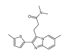 N,N-dimethyl-3-[6-methyl-2-(5-methylthiophen-2-yl)imidazo[1,2-a]pyridin-3-yl]propanamide结构式