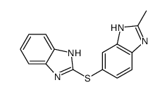 6-(1H-benzimidazol-2-ylsulfanyl)-2-methyl-1H-benzimidazole结构式