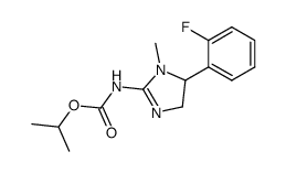 1-methyl-4,5-dihydro-5-(2-fluorophenyl)-2-isopropoxycarbonylaminoimidazole结构式