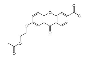 2-(6-carbonochloridoyl-9-oxoxanthen-2-yl)oxyethyl acetate结构式