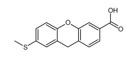 7-methylsulfanyl-9H-xanthene-3-carboxylic acid Structure