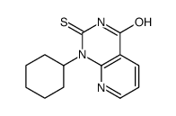 1-cyclohexyl-2-sulfanylidenepyrido[2,3-d]pyrimidin-4-one结构式