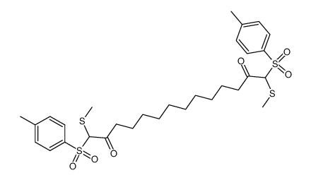 1,14-Bis-methylsulfanyl-1,14-bis-(toluene-4-sulfonyl)-tetradecane-2,13-dione Structure