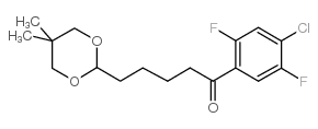 4'-CHLORO-2',5'-DIFLUORO-5-(5,5-DIMETHYL-1,3-DIOXAN-2-YL)VALEROPHENONE structure