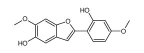 2-(2-hydroxy-4-methoxyphenyl)-6-methoxy-1-benzofuran-5-ol结构式
