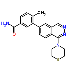 4-Methyl-3-[1-(4-thiomorpholinyl)-6-phthalazinyl]benzamide结构式