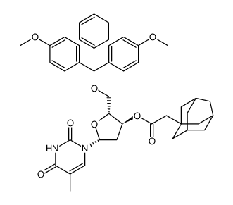 Thymidine, 5'-O-[bis(4-methoxyphenyl)phenylmethyl]-, 3'-tricyclo[3.3.1.13,7]decane-1-acetate结构式