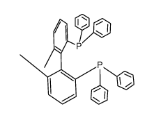 (R)-(-)-2,2'-dimethyl-6,6'-bis(diphenylphosphino)biphenyl结构式