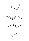 3-(bromomethyl)-2-methyl-1-oxido-6-(trifluoromethyl)pyridin-1-ium Structure