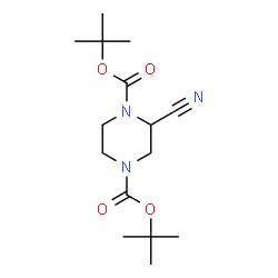 di-tert-butyl 2-cyanopiperazine-1,4-dicarboxylate Structure