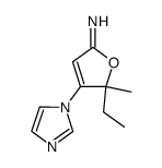 5-ethyl-4-(1H-imidazol-1-yl)-5-methylfuran-2(5H)-imine结构式