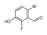 6-bromo-2-fluoro-3-hydroxybenzaldehyde结构式