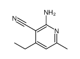 3-Pyridinecarbonitrile,2-amino-4-ethyl-6-methyl-结构式