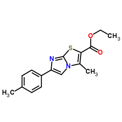 Ethyl 3-methyl-6-(4-methylphenyl)imidazo[2,1-b][1,3]thiazole-2-carboxylate结构式