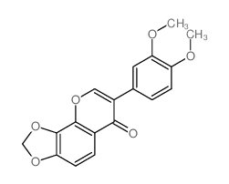 7-(3,4-Dimethoxyphenyl)-6H-(1,3)dioxolo(4,5-h)chromen-6-one结构式
