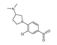 1-(2-chloro-4-nitrophenyl)-N,N-dimethylpyrrolidin-3-amine结构式